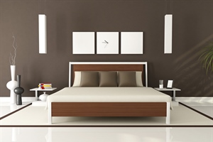 A bedroom is a private room where people usually sleep for the night or relax during the day
